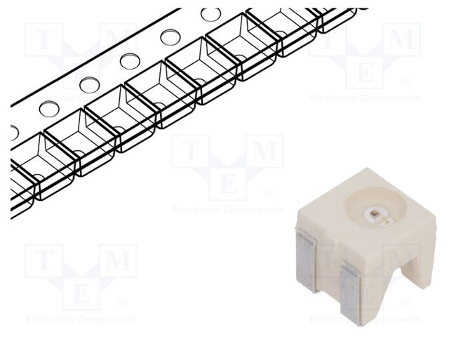 LED; SMD; 4040; red; 380÷605mlm; 112÷180mcd; 4.2x4.2x2.85mm; 120°