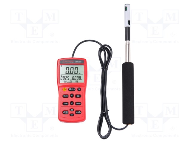 Thermoanemometer; LCD,with a backlit; -20÷60°C; 0÷100%RH