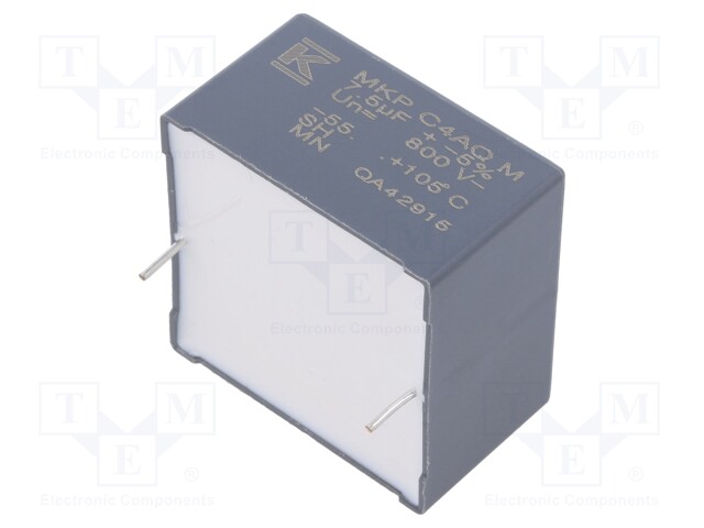 Capacitor: polypropylene; DC-Link; 7.5uF; ESR: 7.3mΩ; THT; ±5%