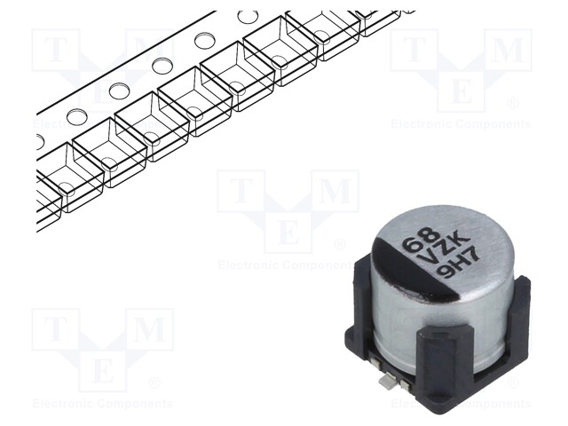 Capacitor: hybrid; 68uF; 35VDC; ESR: 60mΩ; ZKU; SMD; ±20%; -55÷125°C