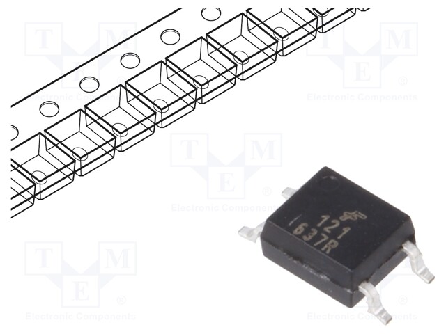 Optocoupler; SMD; Channels: 1; Out: transistor; CTR@If: 50-60%@1mA