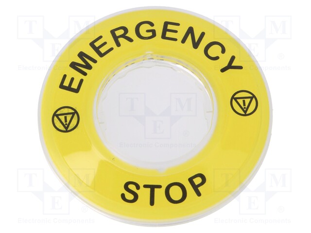 Warning plate; 22mm; Harmony XB4,Harmony XB5; Ø22mm