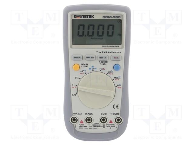 Digital multimeter; LCD (6000),bargraph,with a backlit