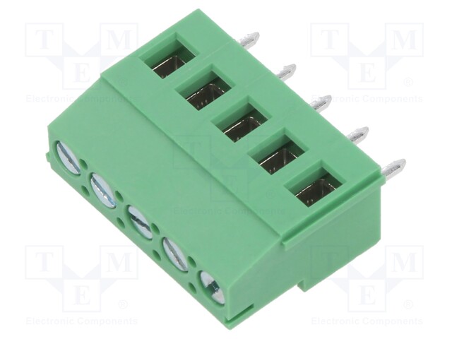 PCB terminal block; Contacts ph: 5mm; ways: 5; angled 90°; on PCBs