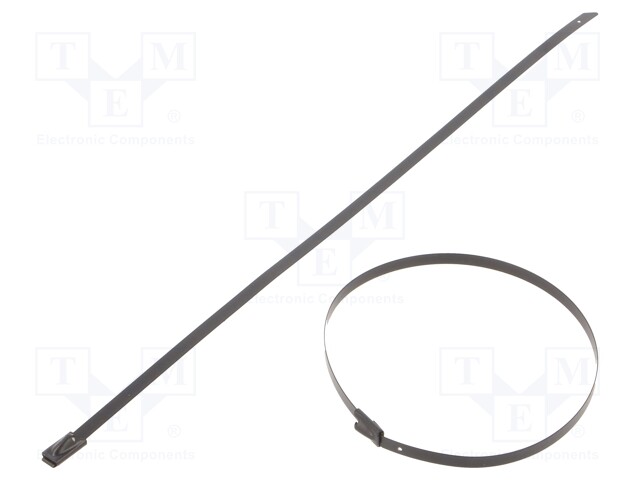 Cable tie; L: 260mm; W: 4.6mm; stainless steel AISI 304; 445N