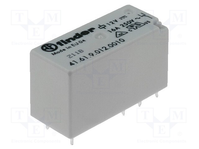 Relay: electromagnetic; SPDT; Ucoil: 48VDC; 16A/250VAC; 16A/30VDC