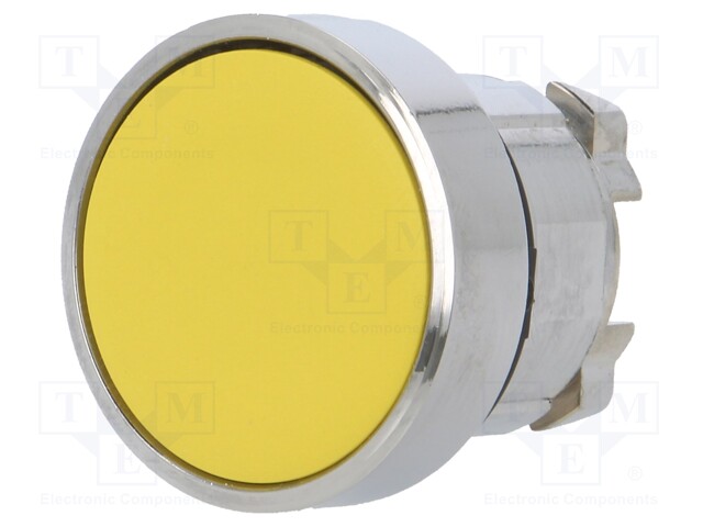 Switch: push-button; Stabl.pos: 2; 22mm; yellow; Illumin: none; IP66