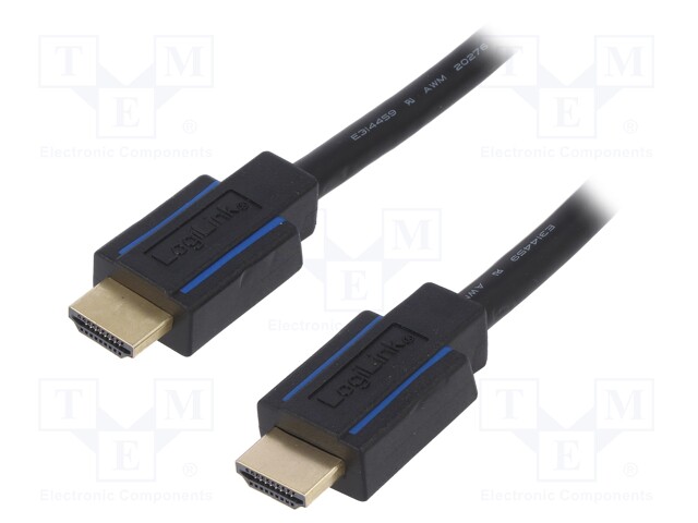 Cable; HDCP 2.2,HDMI 2.0; HDMI plug,both sides; 3m; black