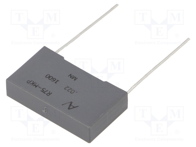 Capacitor: polypropylene; 0.022uF; 22.5mm; ±5%; 26.5x15x6mm