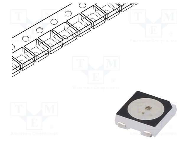 LED; SMD; 5050,PLCC4; RGB; 5x5x1.6mm; 3.7÷5.5V; Variant: tricolour