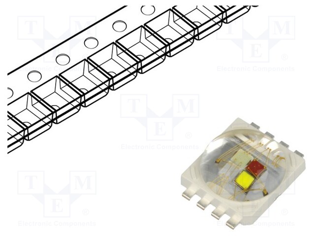 Power LED; EMITER,quadcolour; RGBW; Pmax: 10W; 6020-7050K; 140°