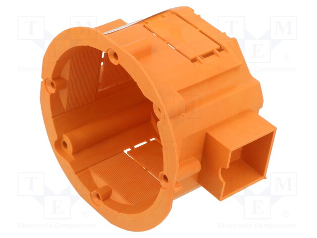 Enclosure: back box; Ø: 60mm; Z: 45mm; plaster embedded; orange