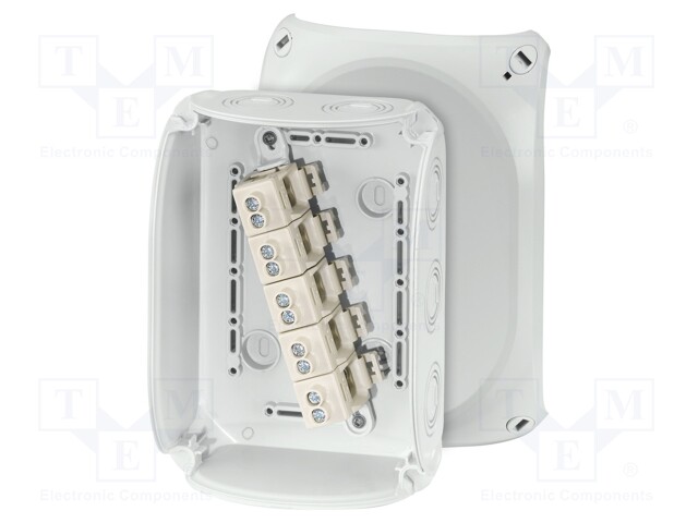 Enclosure: junction box; X: 130mm; Y: 180mm; Z: 77mm; IP66,IP67; grey