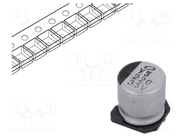 ALUMINUM ELECTROLYTIC CAPACITOR 220UF 35V 20%, SMD