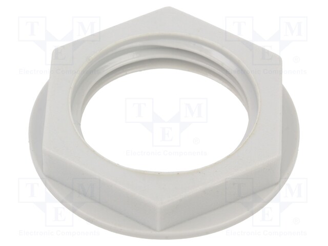 Nut; G1/2"; polyamide; light grey; -20÷90°C