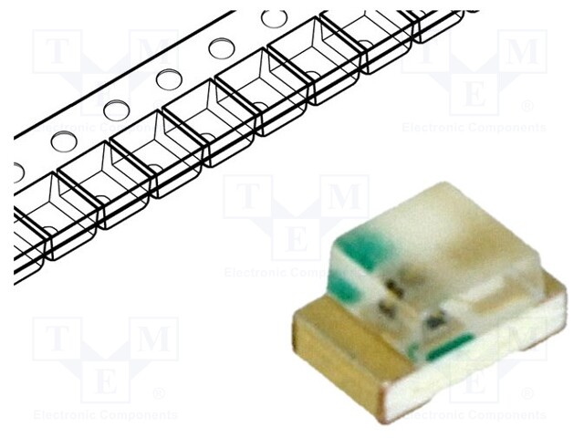 LED; SMD; 0805; green; 18÷35mcd; 2x1.25x1.1mm; 130°; 2÷2.4V; 20mA