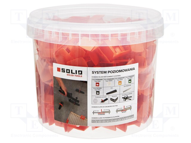 Clip; 1mm; the tile leveling system; standard; bucket; 440pcs.