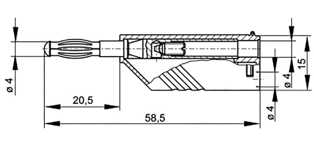 Connector: 4mm banana; plug; 24A; 60VDC; brown; gold-plated