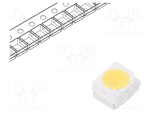 LED; SMD; 3528,PLCC2; white cold; 5÷8lm; 5550-6040K; 95; 120°; 20mA