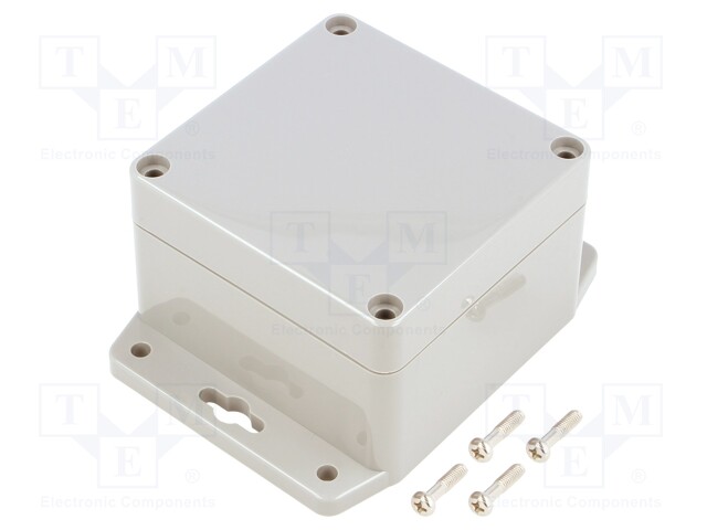 Enclosure: multipurpose; X: 80mm; Y: 82mm; Z: 55mm; with fixing lugs