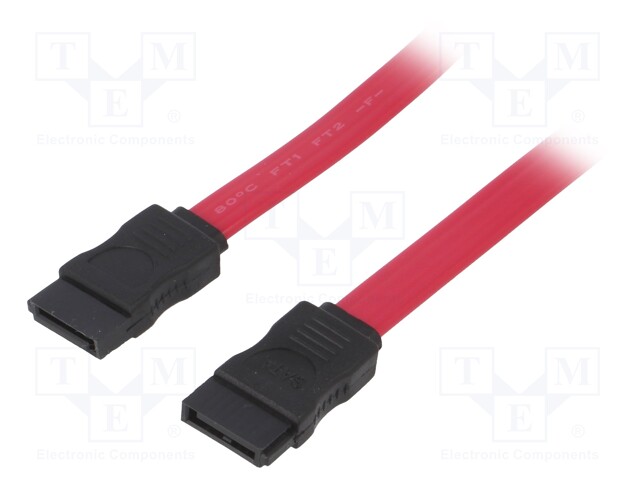 Cable: SATA; both sides,SATA female; 0.5m