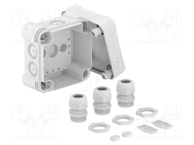 Enclosure: junction box; X: 114mm; Y: 114mm; Z: 60mm; polycarbonate