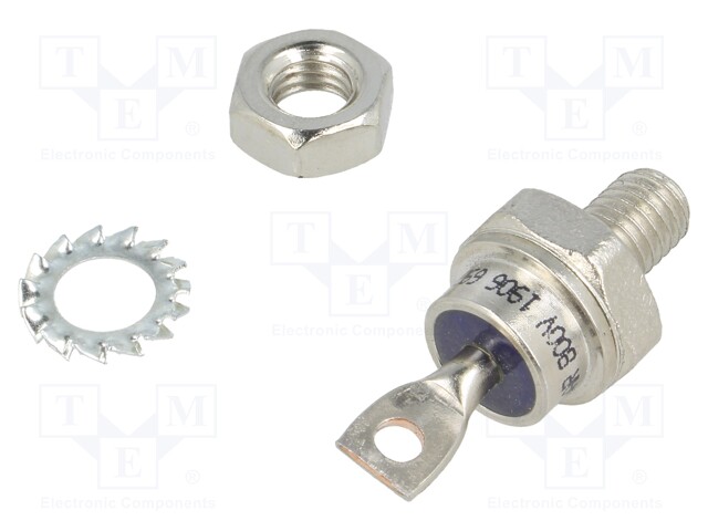 Diode: stud rectifying; 800V; 1.2V; 95A; anode stud; DO203AB; screw