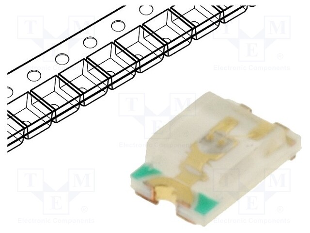 LED; SMD; 0805; blue; 150÷200mcd; 2x1.25x0.68mm; 120°; 3÷3.2V; 20mA