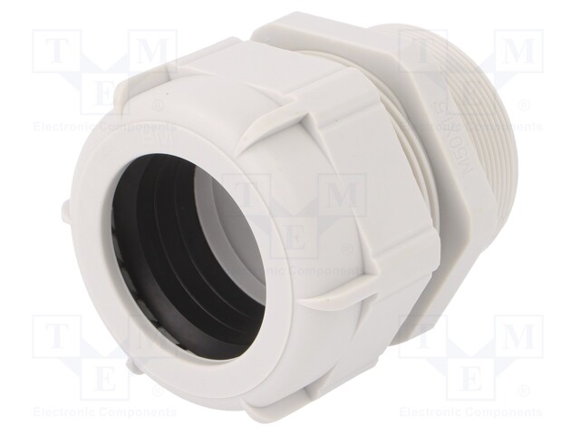 Cable gland; with long thread; M50; IP68; Mat: polyamide; grey