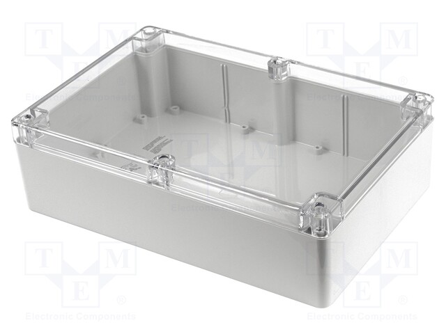 Enclosure: multipurpose; X: 200mm; Y: 300mm; Z: 90mm; 1554; grey; IP68