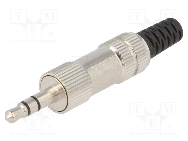 Plug; Jack 3,5mm; male; stereo; with strain relief; ways: 3