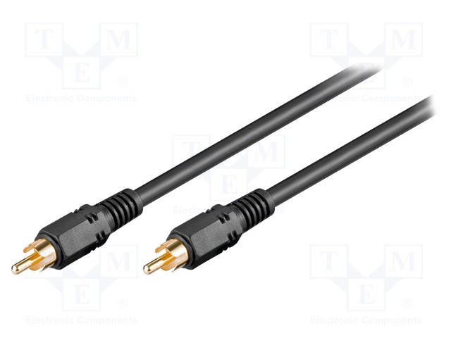 Cable; RCA plug,both sides; 2m; Plating: nickel plated