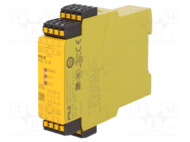 Module: safety relay; Series: PNOZ X2.8P C; IN: 4; OUT: 4; -35÷55°C