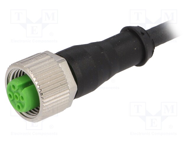 Connection lead; M12; PIN: 4; straight; 25m; plug; 30VAC; 4A; IP67