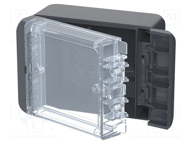 Enclosure: multipurpose; X: 80mm; Y: 113mm; Z: 60mm; BOCUBE; graphite