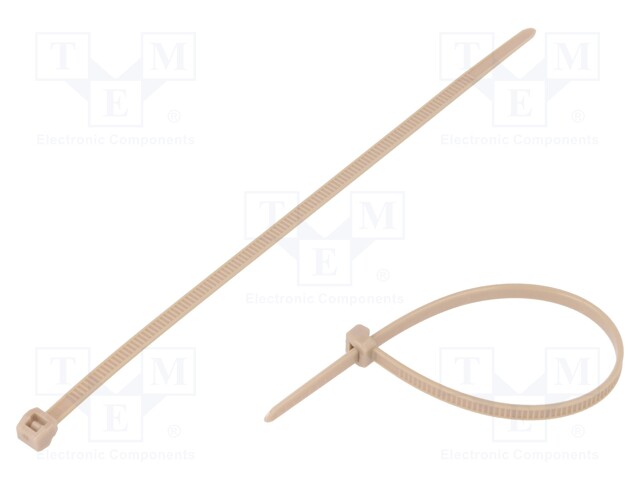 Cable tie; L: 145mm; W: 3.4mm; PEEK; 230N; beige; Ømax: 35mm; UL94V-0