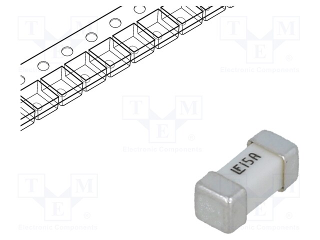 Fuse: fuse; ultra rapid; 15A; 125VAC; SMD; ceramic; Case: 2410; 453