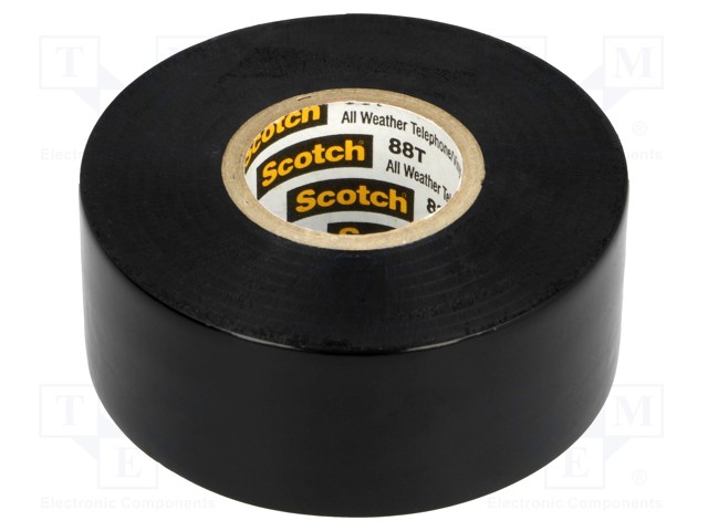 Tape: electrical insulating; W: 25mm; L: 11m; D: 0.22mm; black; 250%