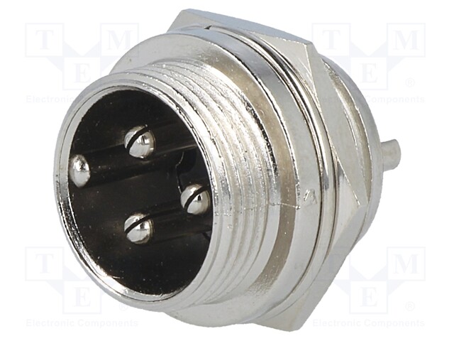 Socket; microphone; male; PIN: 3; for panel mounting