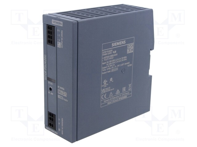 Power supply: switched-mode; for DIN rail; 120W; 24VDC; 5A; IP20