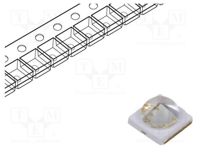 Power LED; blue; 130°; 350mA; λd: 470÷485nm; Pmax: 5W; 35÷45lm; 3535