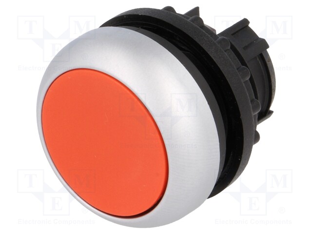 Switch: push-button; Stabl.pos: 2; 22mm; red; Illumin: none; IP67