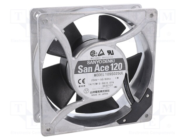 Fan: AC; axial; 120x120x38mm; 141m3/h; 40dBA; ball bearing; 2700rpm