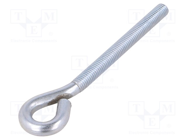 Hook; ring; steel; zinc; Thread len: 92mm; Overall len: 140mm