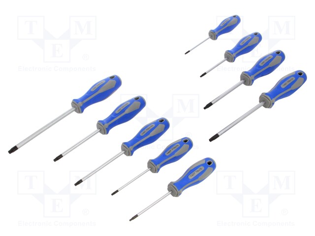 Kit: screwdrivers; Pcs: 9; Torx® with protection