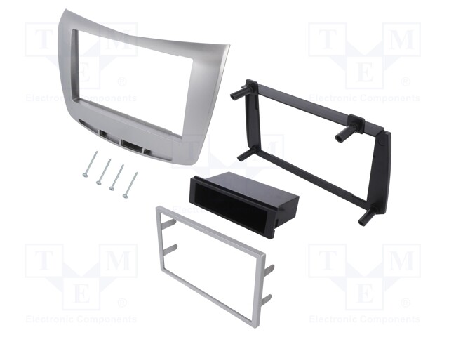 Radio mounting frame; Lancia; 1 DIN,2 DIN; silver