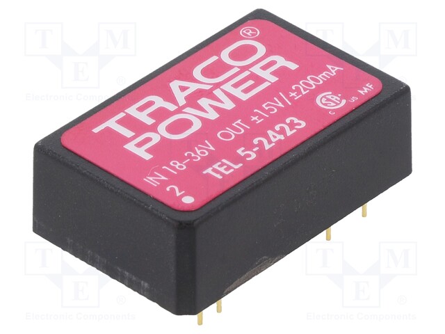 Converter: DC/DC; 5W; Uin: 18÷36V; Uout: 15VDC; Uout2: -15VDC; DIP24