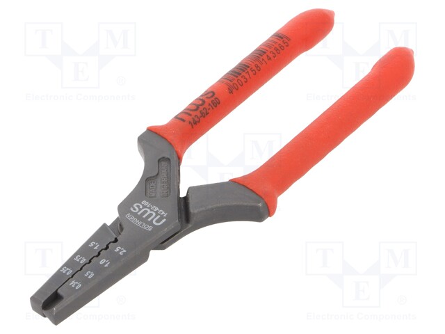 Tool: for crimping; insulated solder sleeves; 0.25÷2.5mm2