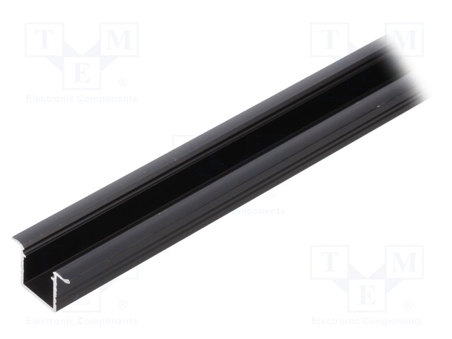 Profiles for LED modules; recessed; black; L: 2m; aluminium