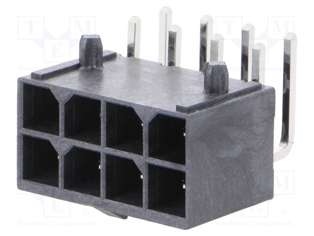 Socket; wire-board; male; Mega-Fit; 5.7mm; PIN: 8; Layout: 2x4; 23A